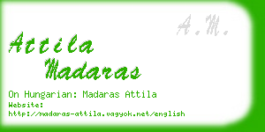 attila madaras business card